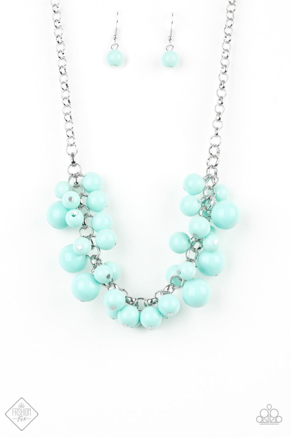 Walk This BROADWAY Silver w/ Blue  Necklace