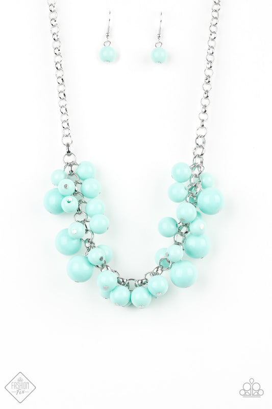 Walk This BROADWAY Silver w/ Blue  Necklace