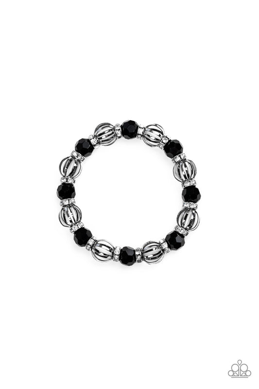 Metro Squad  Bracelet- Silver w/Black