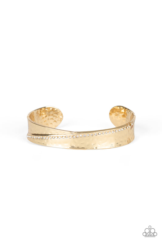 Bring The Bling - Gold Cuff Bracelet
