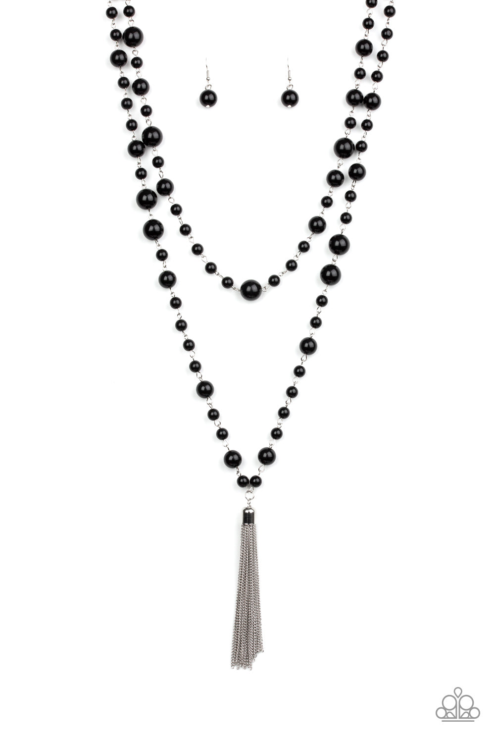 Social Hour - Black Bead Necklace