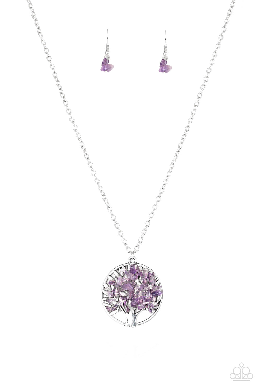 Naturally Nirvana -Silver w/Purple Necklace