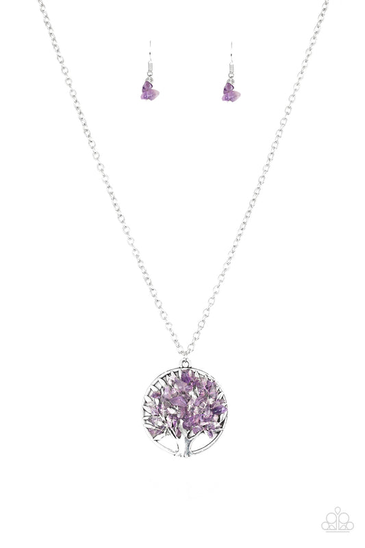 Naturally Nirvana -Silver w/Purple Necklace