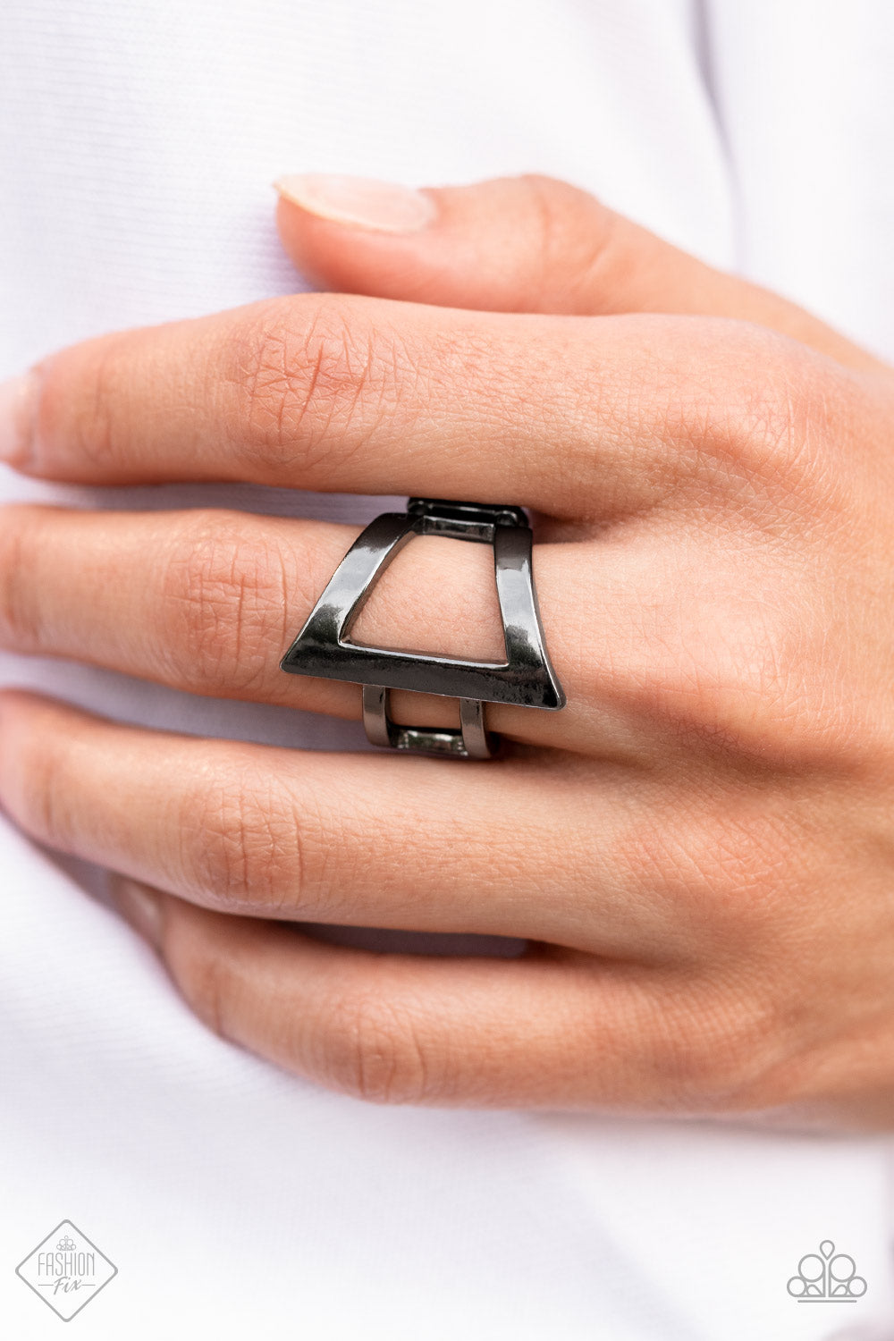 FF Set- Sunset Sightings - Gunmetal Necklace & Ring- Clear Acrylic Earrings & Bracelet