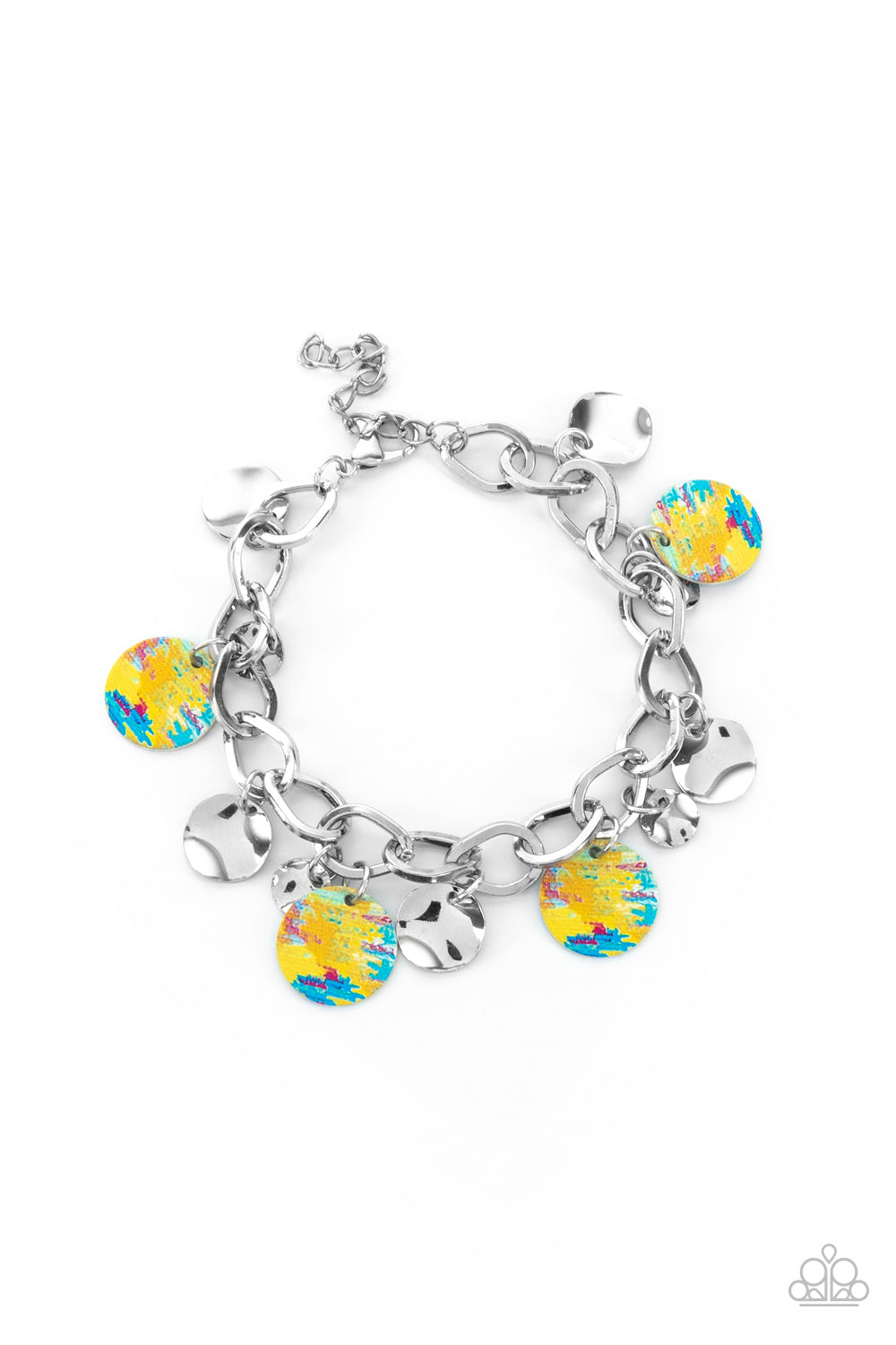 Teasingly Tie Dye - Silver w/Multi colors Bracelet