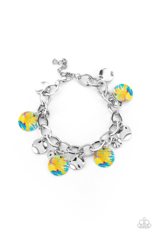 Teasingly Tie Dye - Silver w/Multi colors Bracelet
