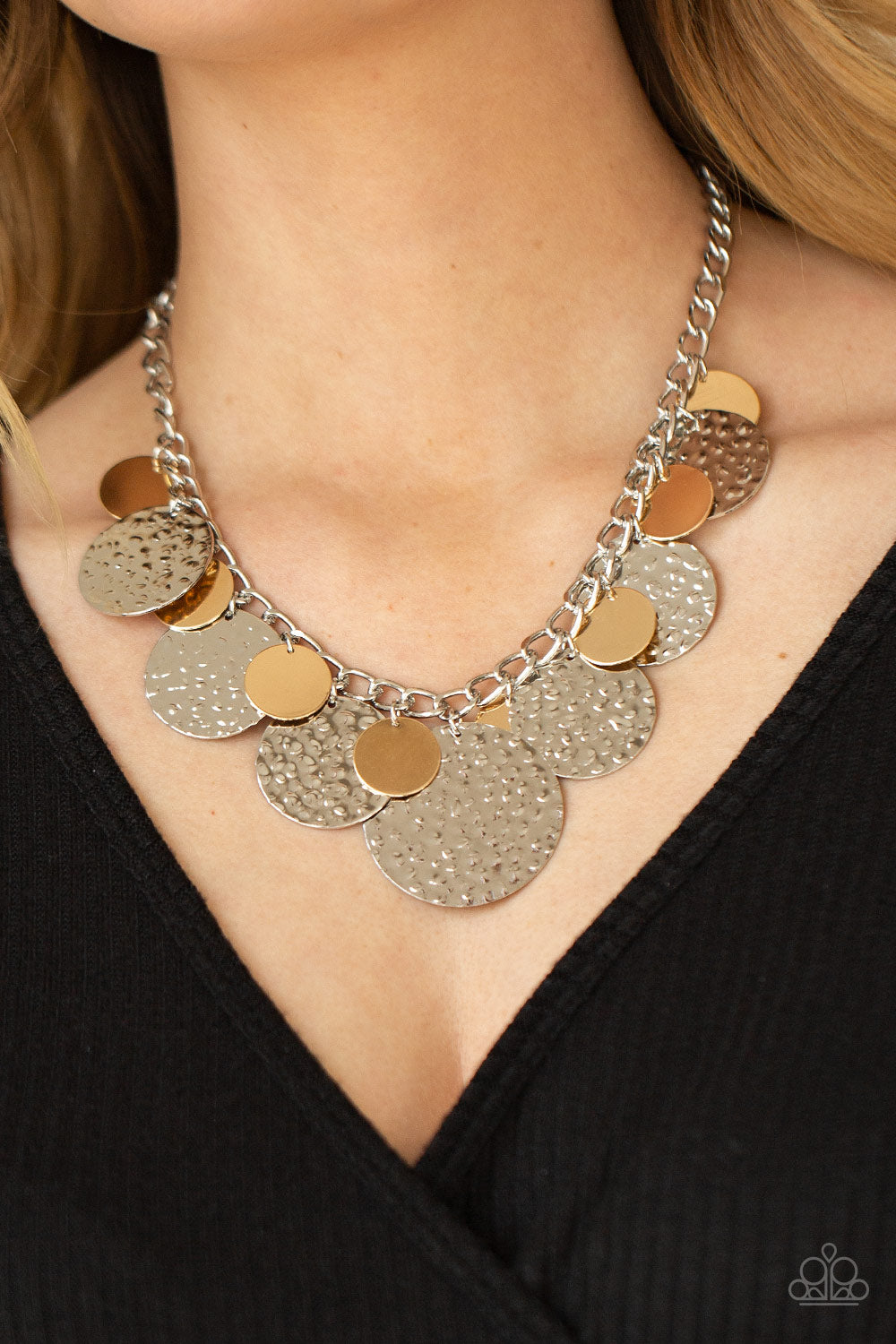 Industrial Grade Glamour - Silver w/Gold Necklace