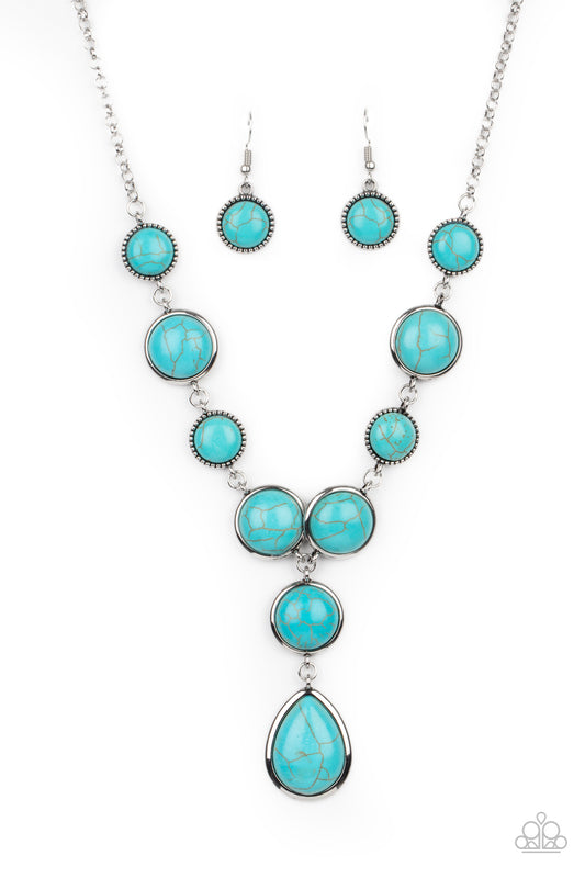Terrestrial Trailblazer - Silver w/Turquoise Stone Necklace