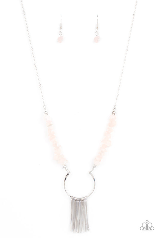 With Your ART and Soul - Silver w/Pink Necklace