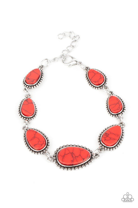 Elemental Exploration - Silver w/Red Stone Bracelet