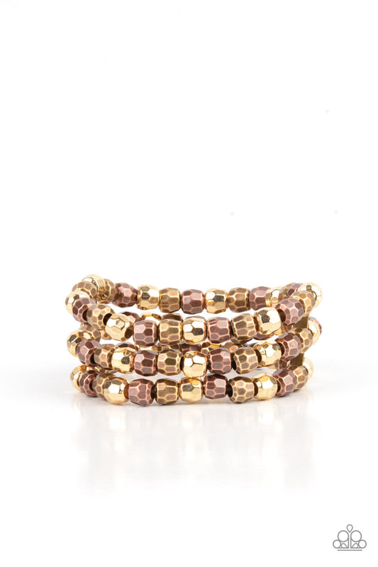 Magnetically Maven - Multi-Copper, Brass & Gold Bracelet