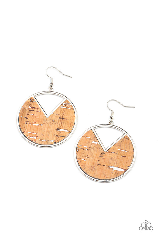 Nod to Nature - Silver w/Cork Earrings