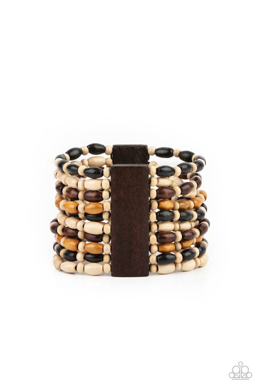 Cayman Carnival  Bracelet- Wood Multi