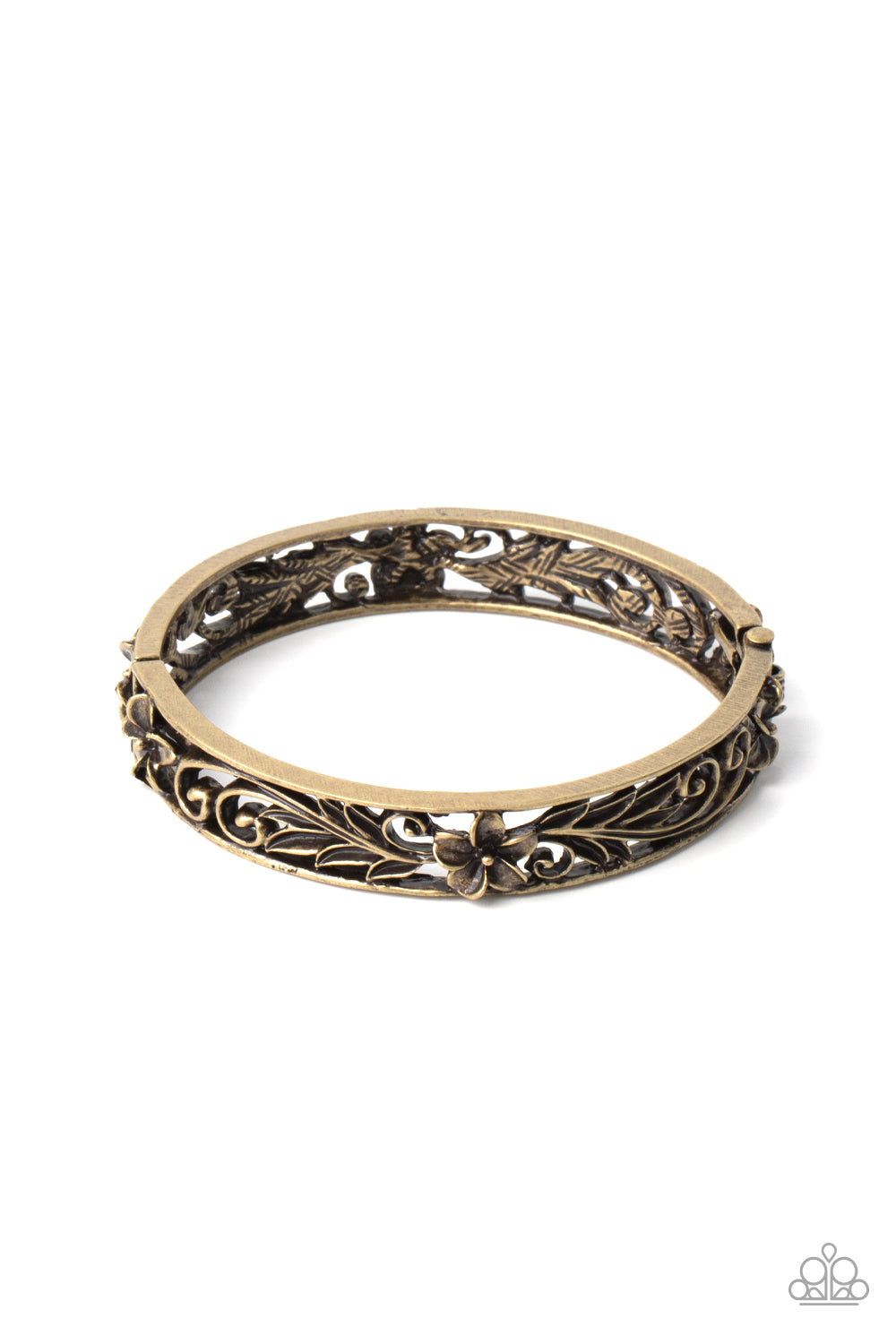 Hawaiian Essence - Brass Bracelet -  Hinged