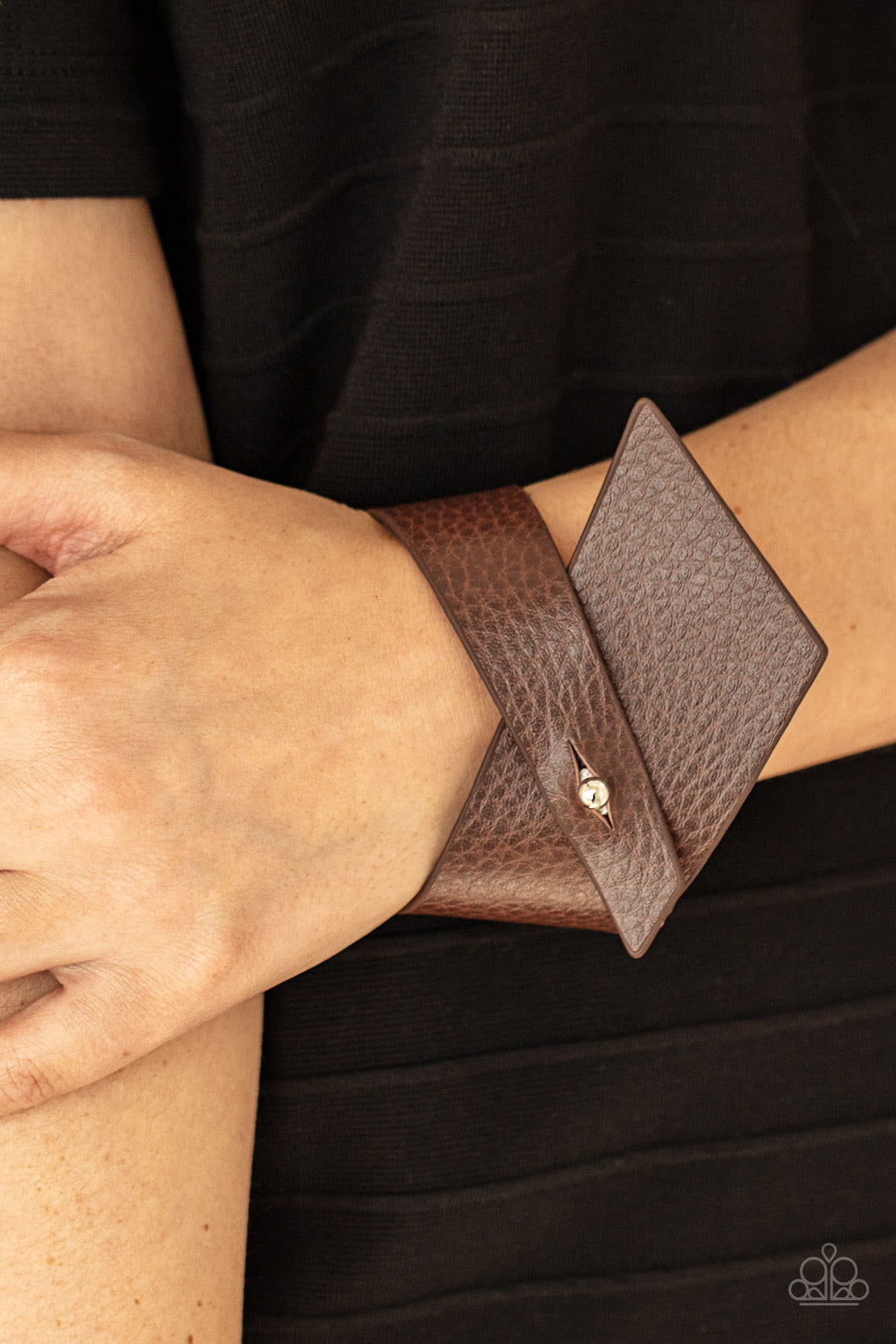 PIECE Offering - Brown Leather Wrap Bracelet