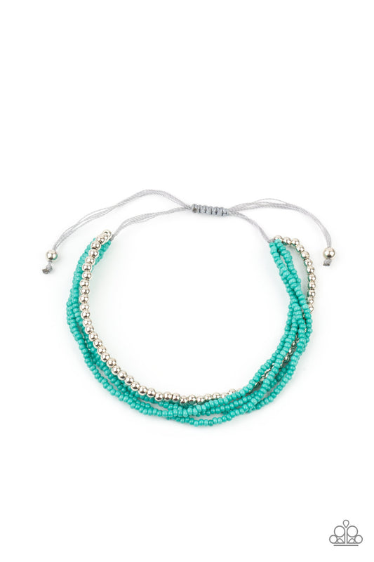 All Beaded Up - Turquoise Blue  Seedbeads Bracelet