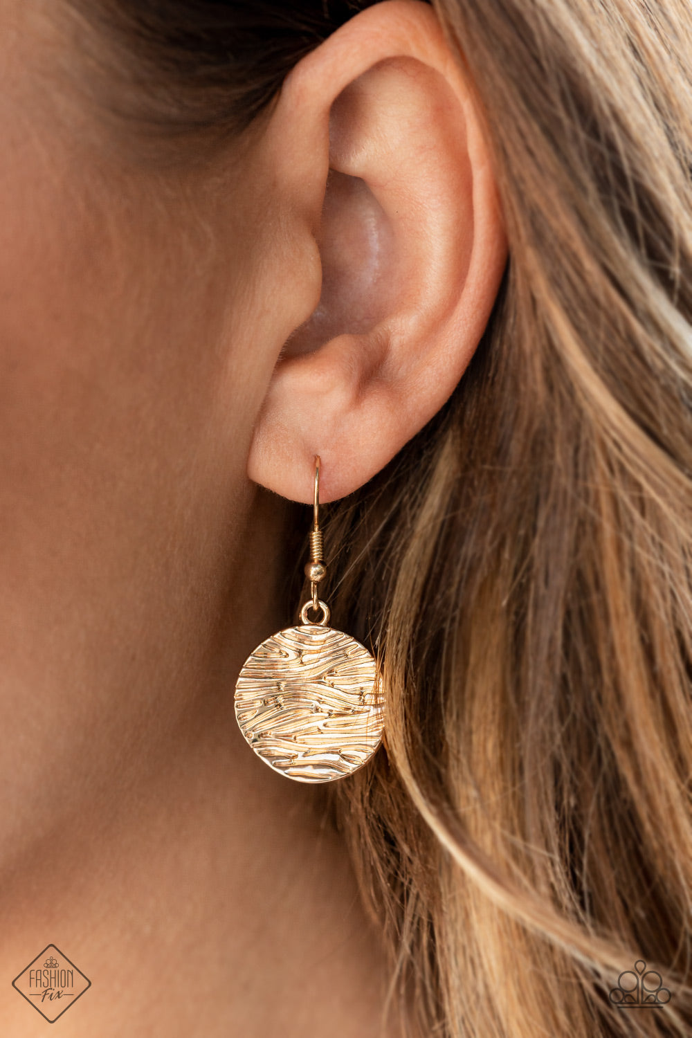 Circulating Shimmer - Gold on Brown Cord Necklace