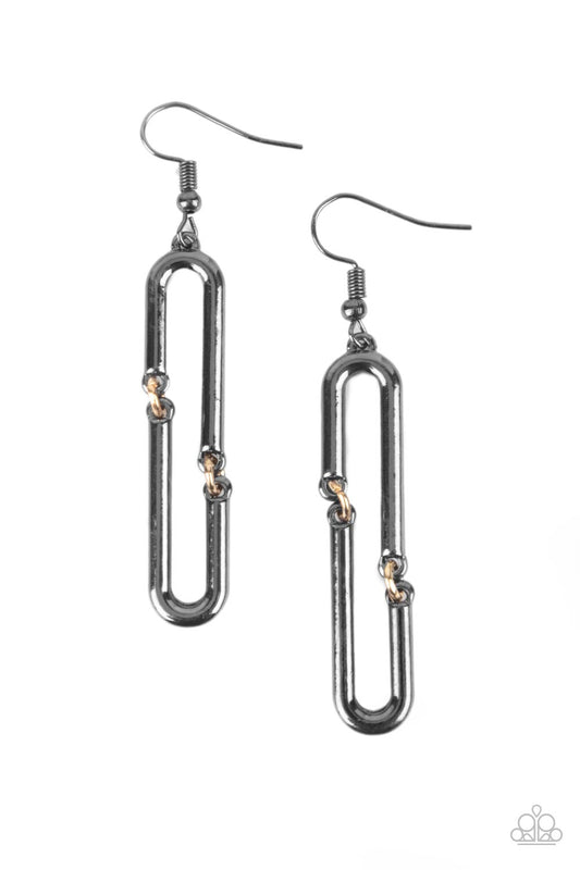 Linked and Synced - Gunmetal (Black) Earrings