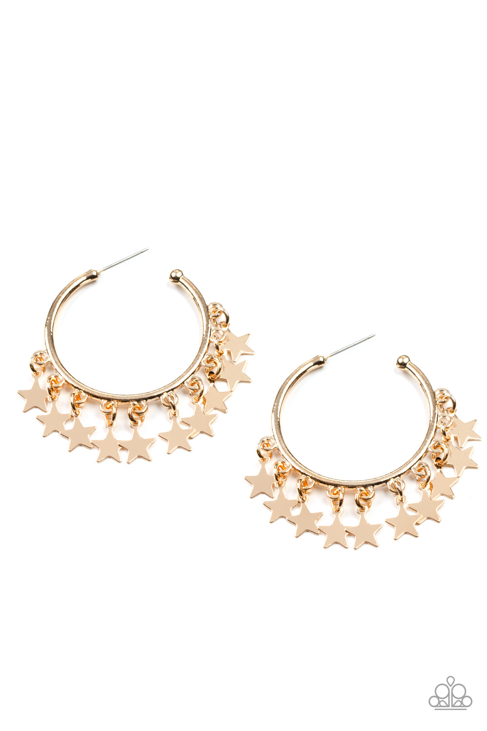 Happy Independence Day - Stars - Gold Earrings
