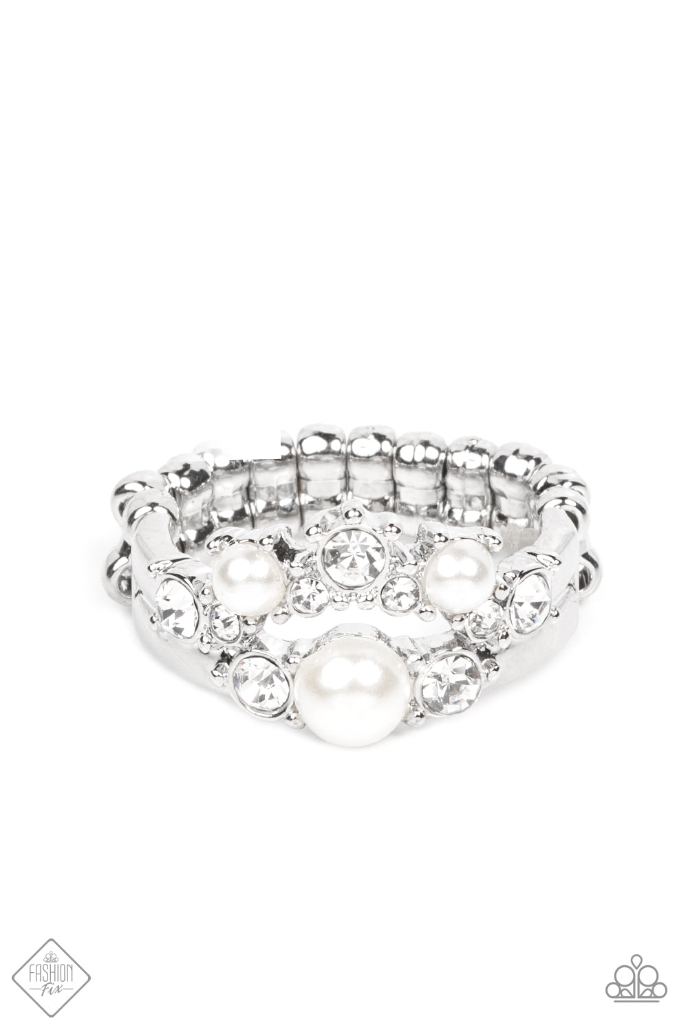 A-List Ambience -Silver w/Pearls Ring