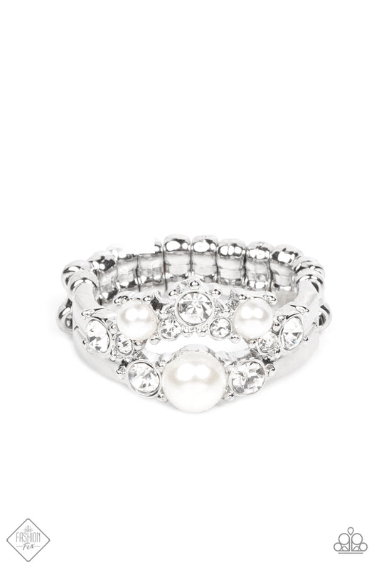 A-List Ambience -Silver w/Pearls Ring