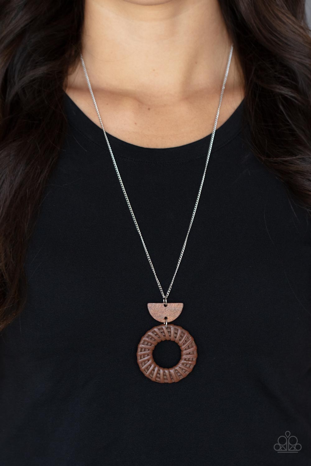 Homespun Stylist - Silver w/Brown Necklace