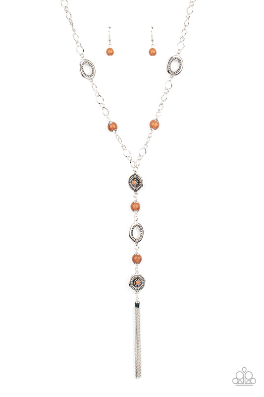 The Natural Order -Silver w/Brown Necklace