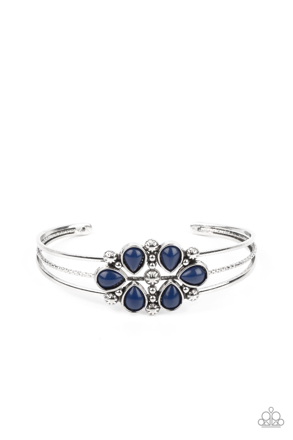 Taj Mahal Meadow - Silver w/Blue Bracelet