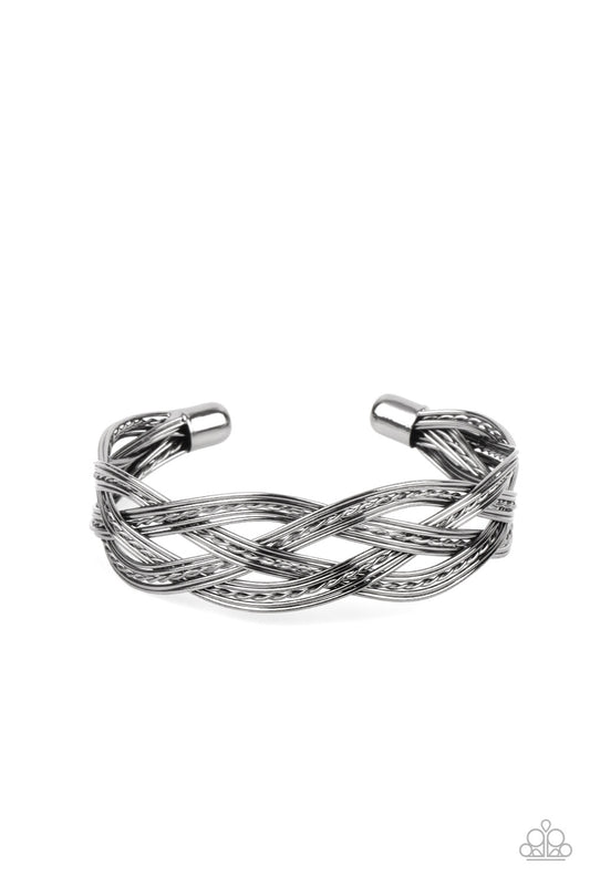 Get Your Wires Crossed - Gunmetal Bracelet