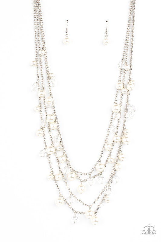 Vintage Virtuoso - White Necklace - Paparazzi Accessories