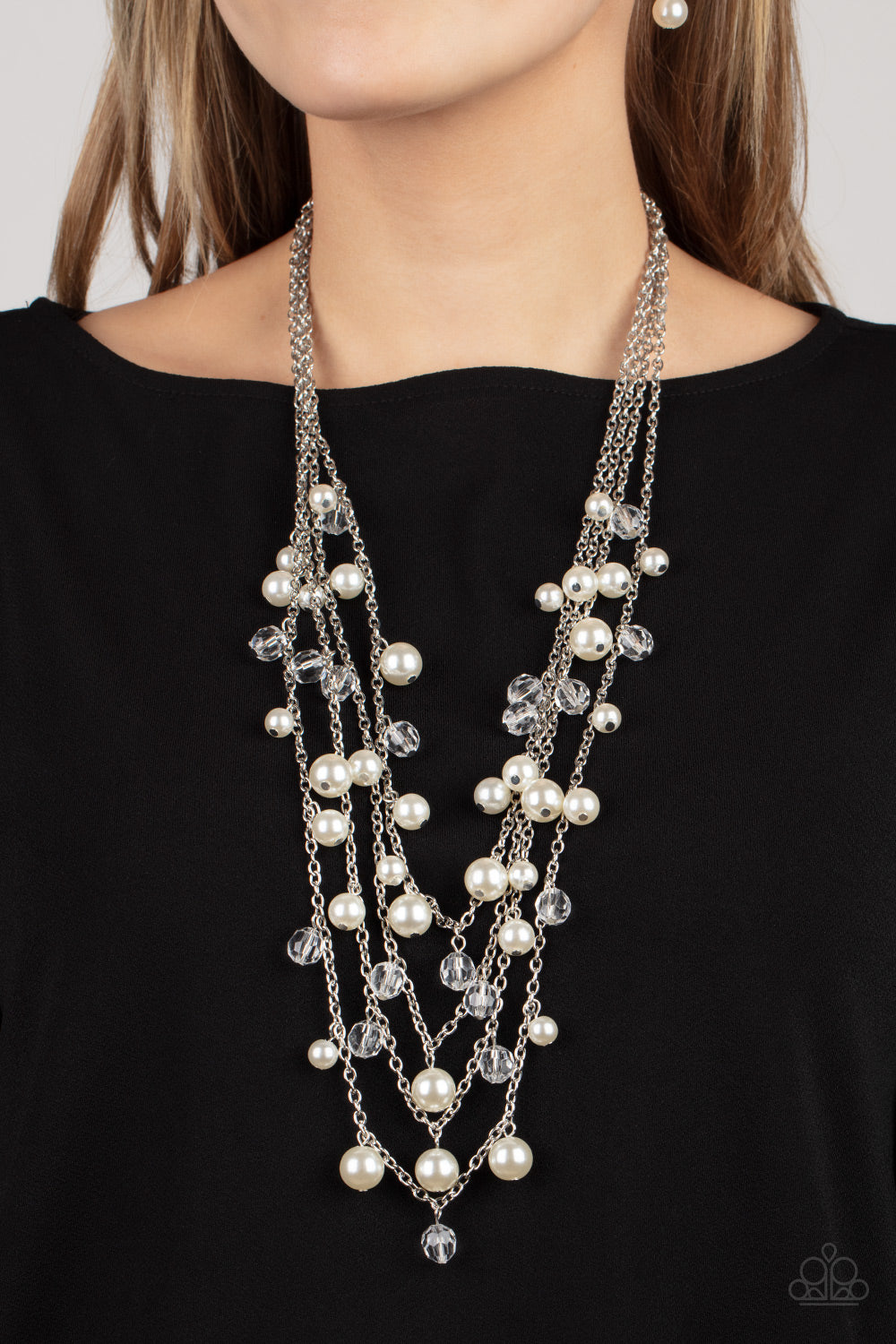Vintage Virtuoso - White Necklace - Paparazzi Accessories