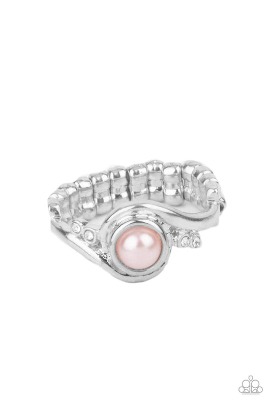 Pearly Pizzazz - Pink Ring - Paparazzi Accessories