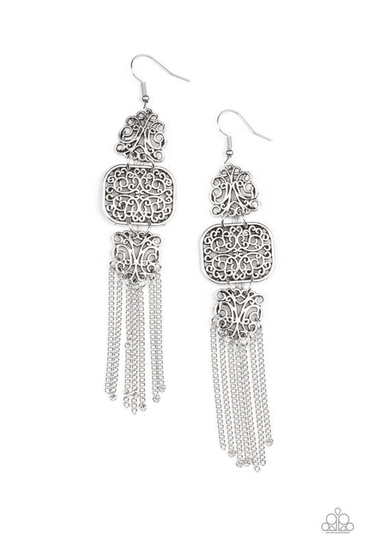 Eastern Elegance - Silver Earrings