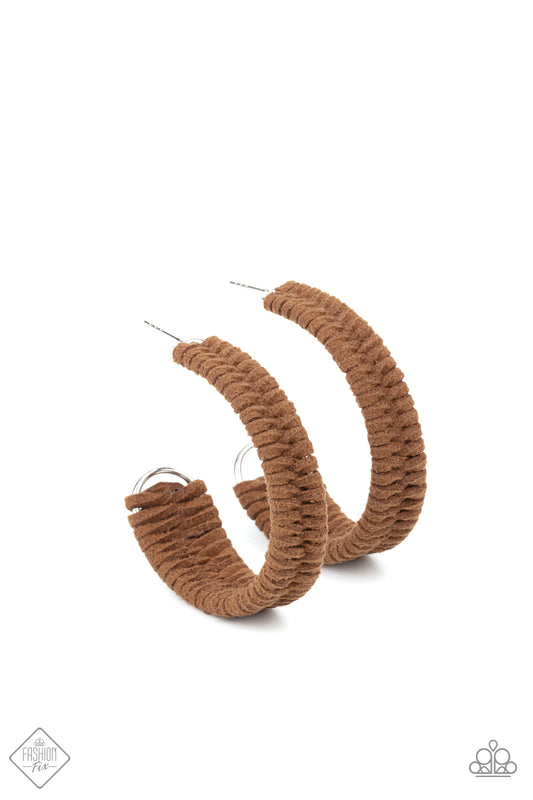 Rural Guru - Brown Suede Earrings