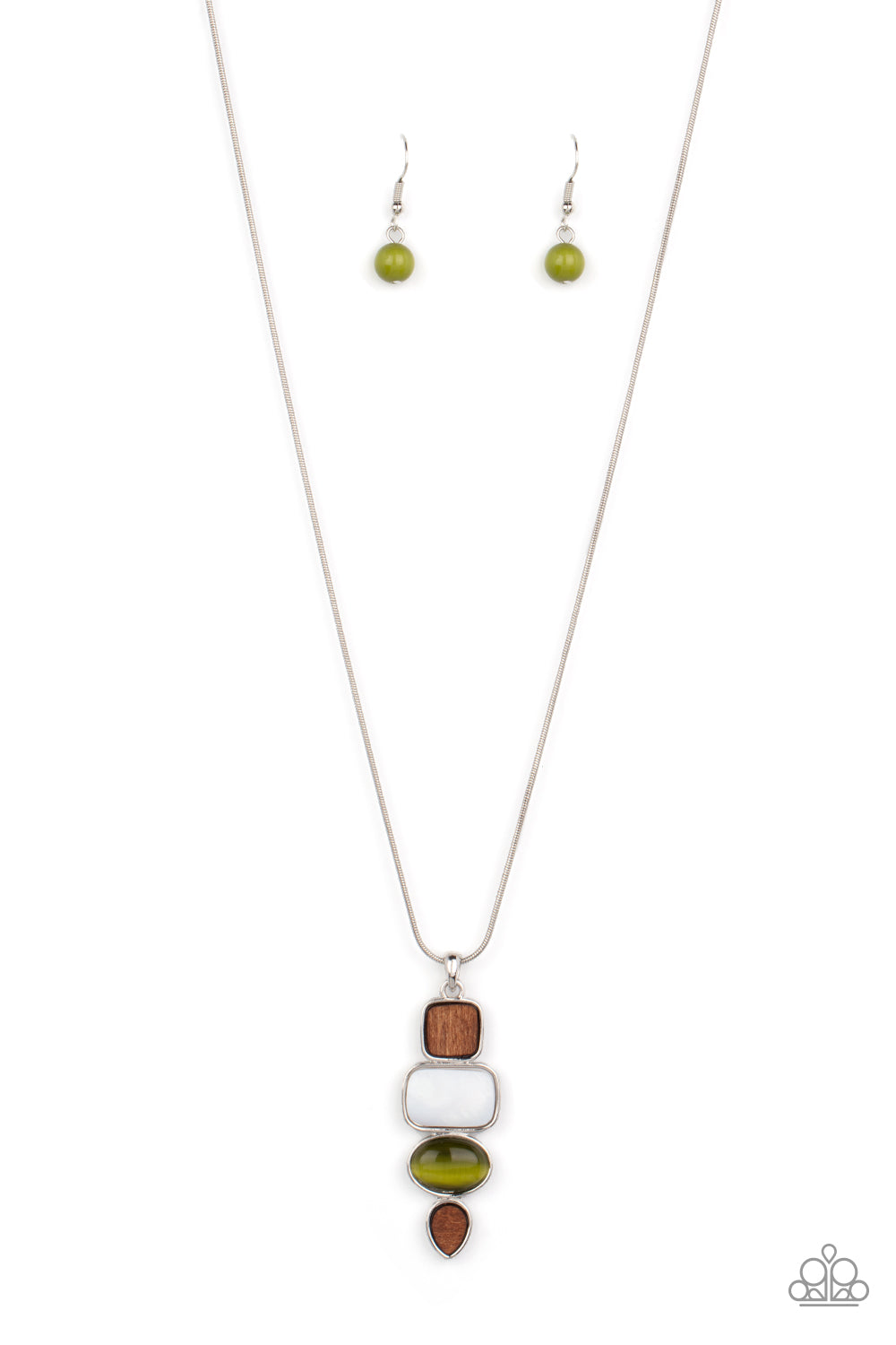 Elemental Energy - Green Necklace - Paparazzi Accessories