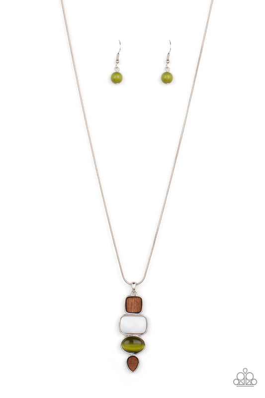 Elemental Energy - Green Necklace - Paparazzi Accessories