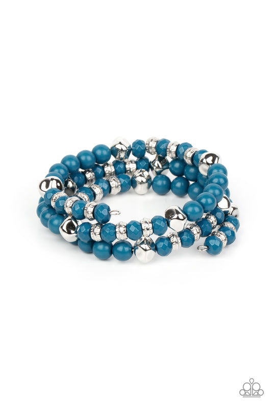 Vibrant Verve Bracelet - Silver & Blue