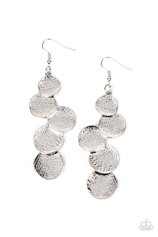 Token Gesture - Silver Earrings - Paparazzi Accessories
