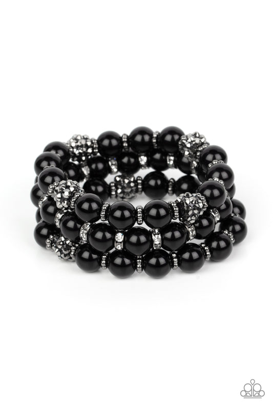 Poshly Packing  Bracelet- Black - Paparazzi Accessories