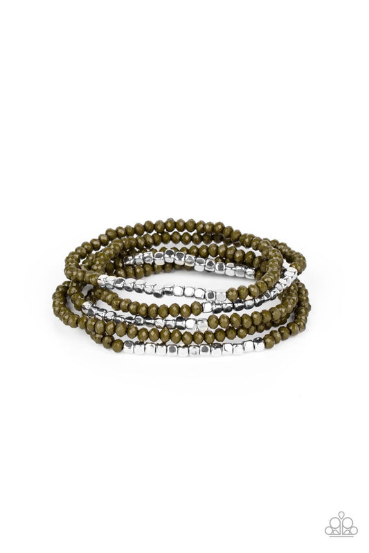 Tulum Trek - Green Bracelet - Paparazzi Accessories