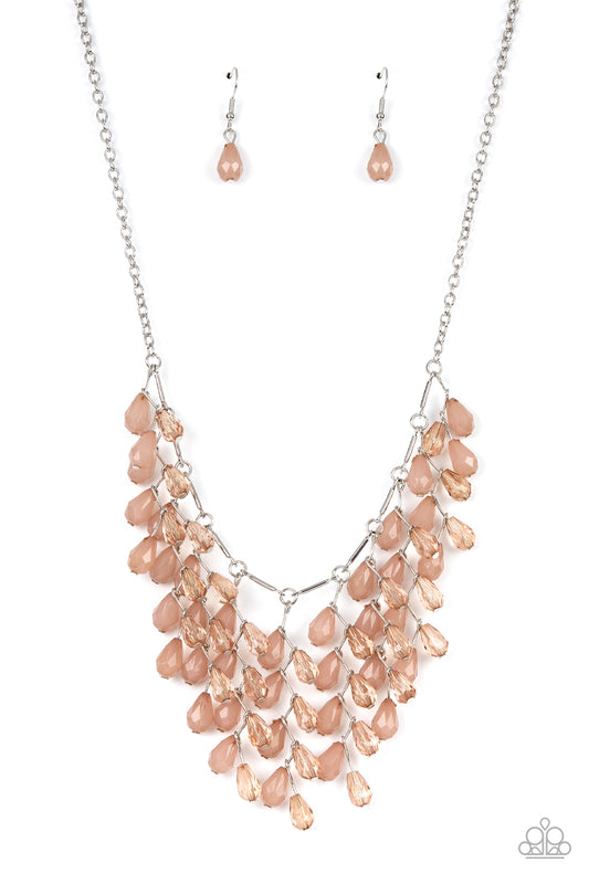 Garden Fairytale - Silver w/Brown Necklace