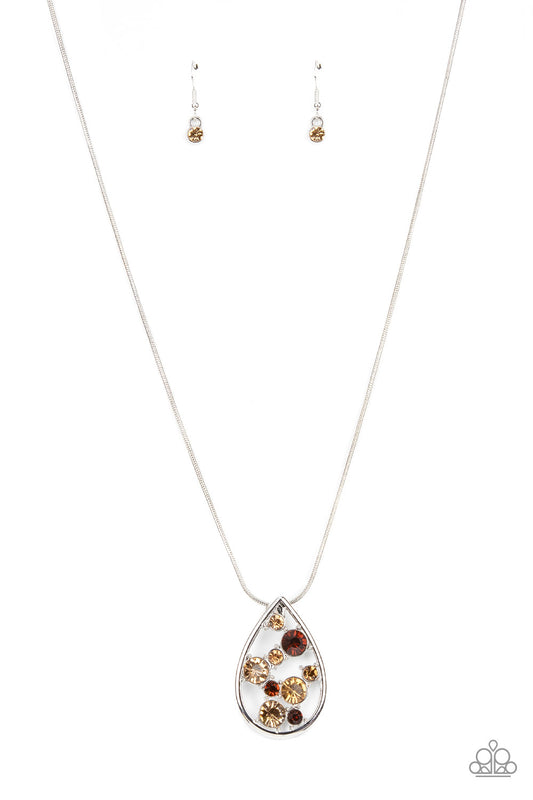 Seasonal Sophistication - Silver with Brown Necklace