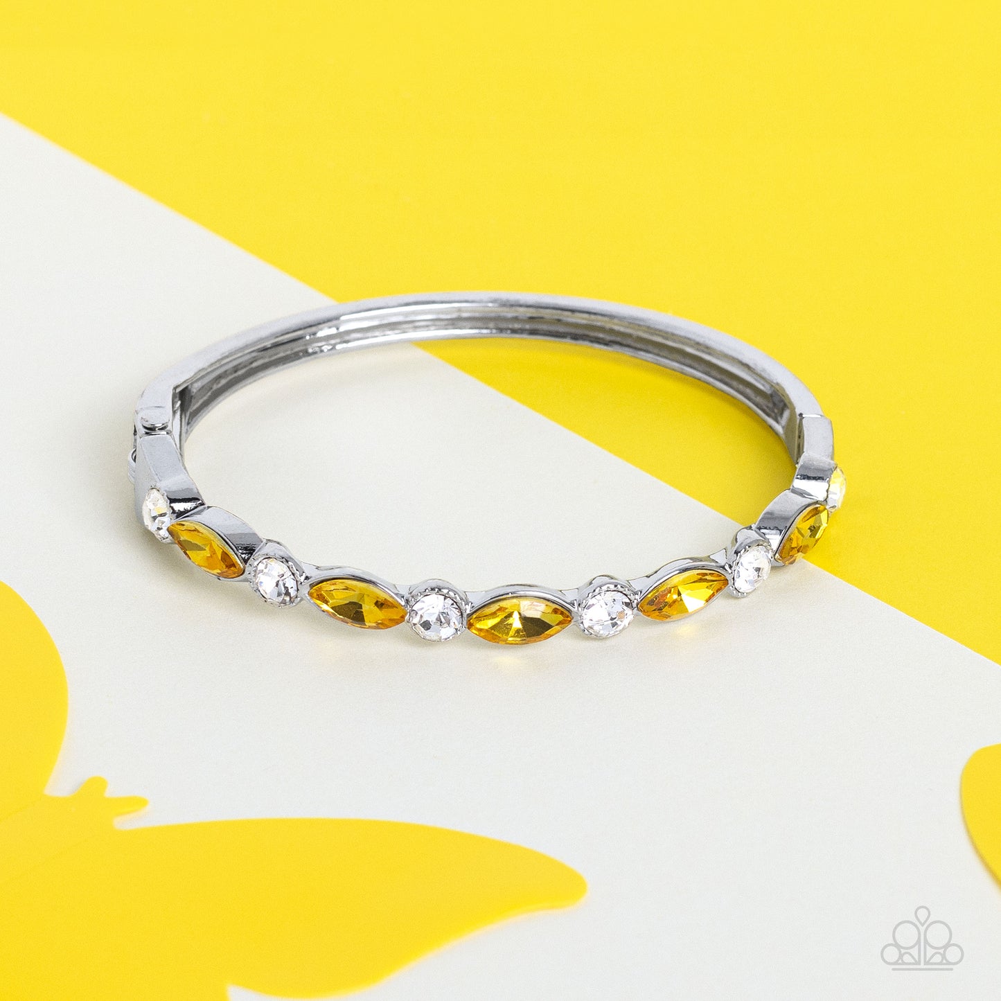 Petitely Powerhouse -  Silver w/Yellow Bracelet