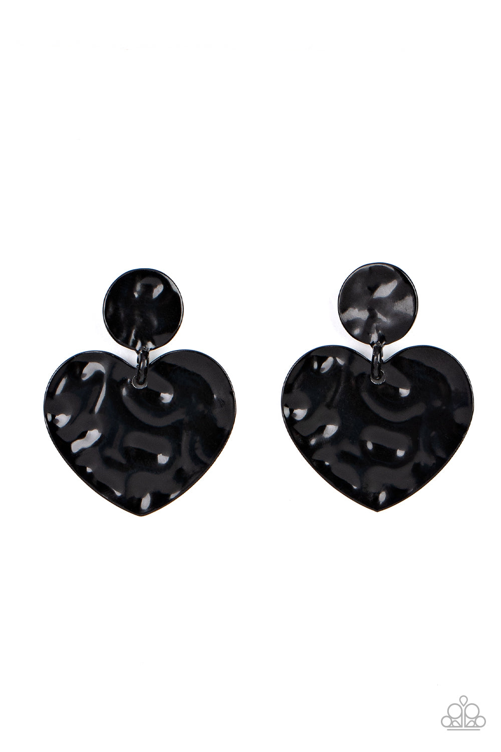 Just a Little Crush - Black Heart Earrings