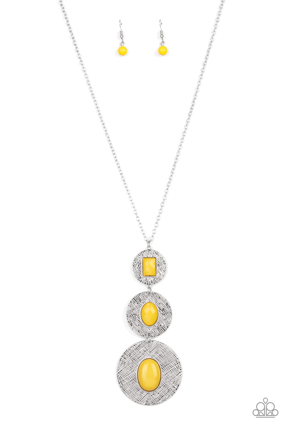 Talisman Trendsetter - Silver w/Yellow Necklace