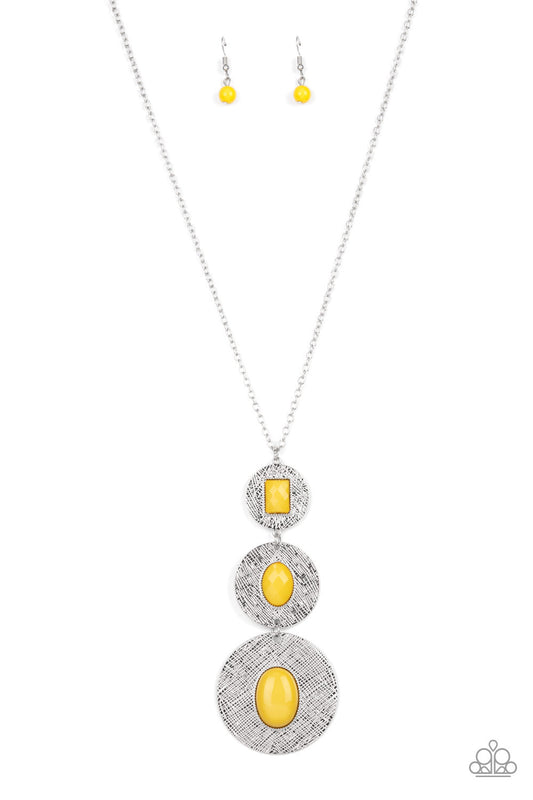 Talisman Trendsetter - Silver w/Yellow Necklace