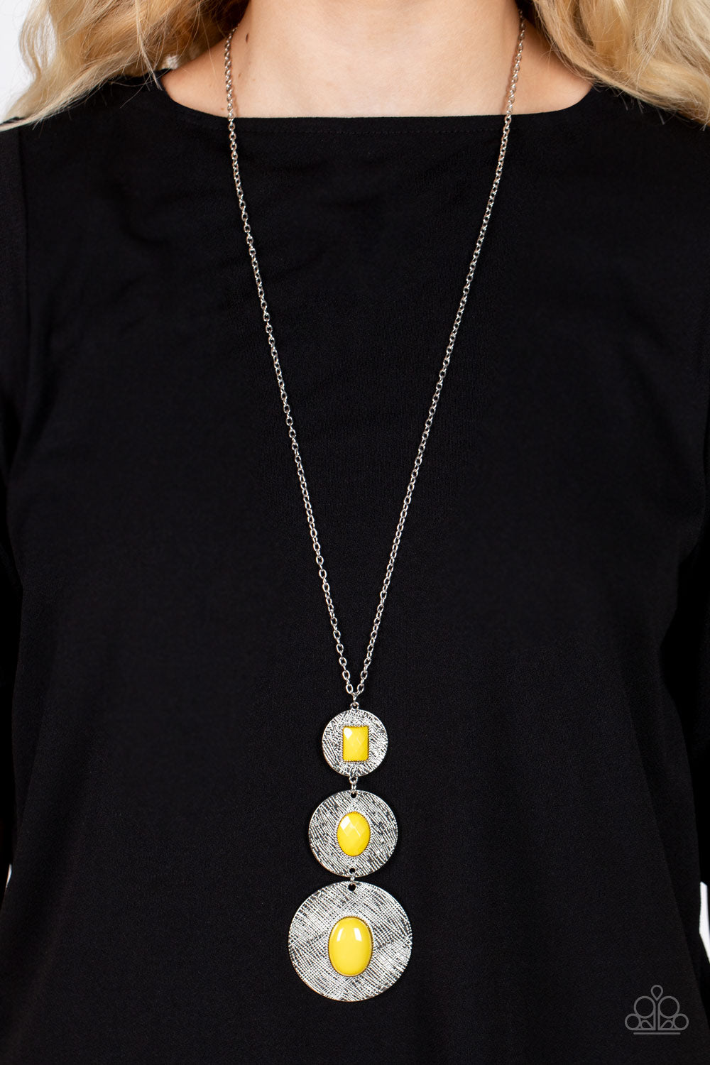 Talisman Trendsetter - Silver w/Yellow Necklace