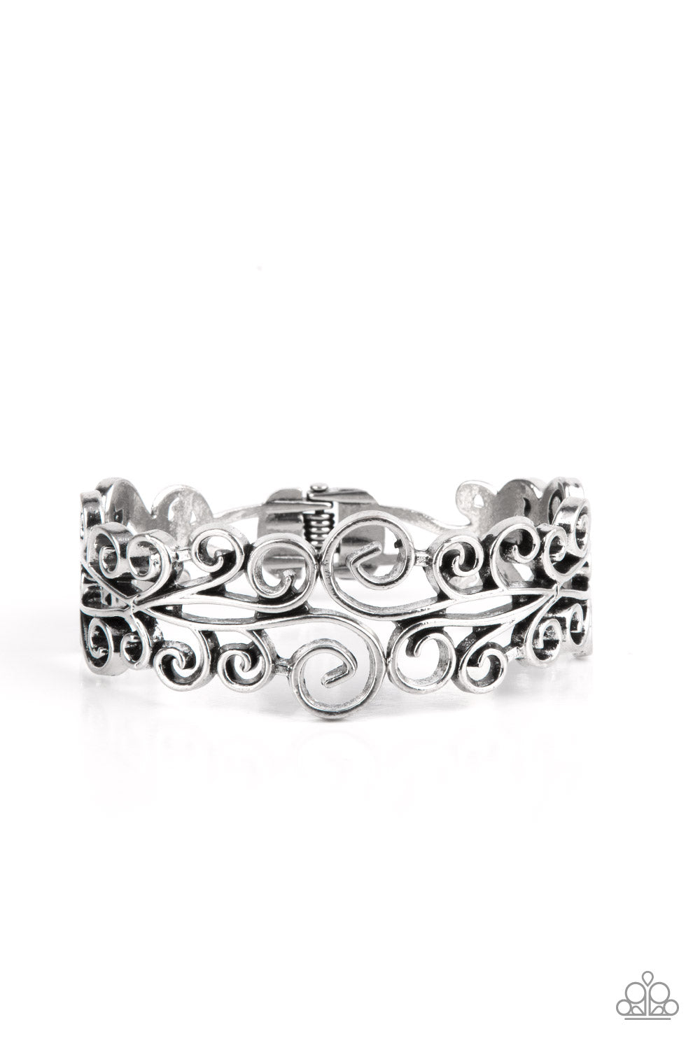 Dressed to FRILL - Silver Bracelet -  Hinged