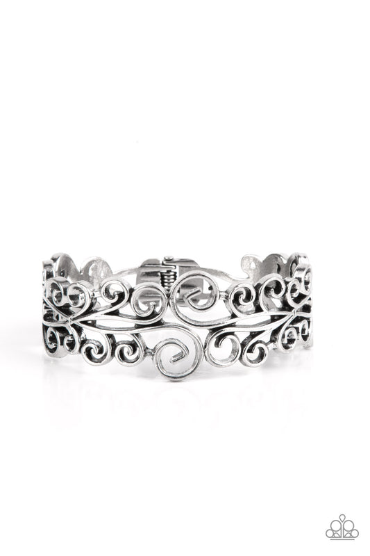 Dressed to FRILL - Silver Bracelet -  Hinged
