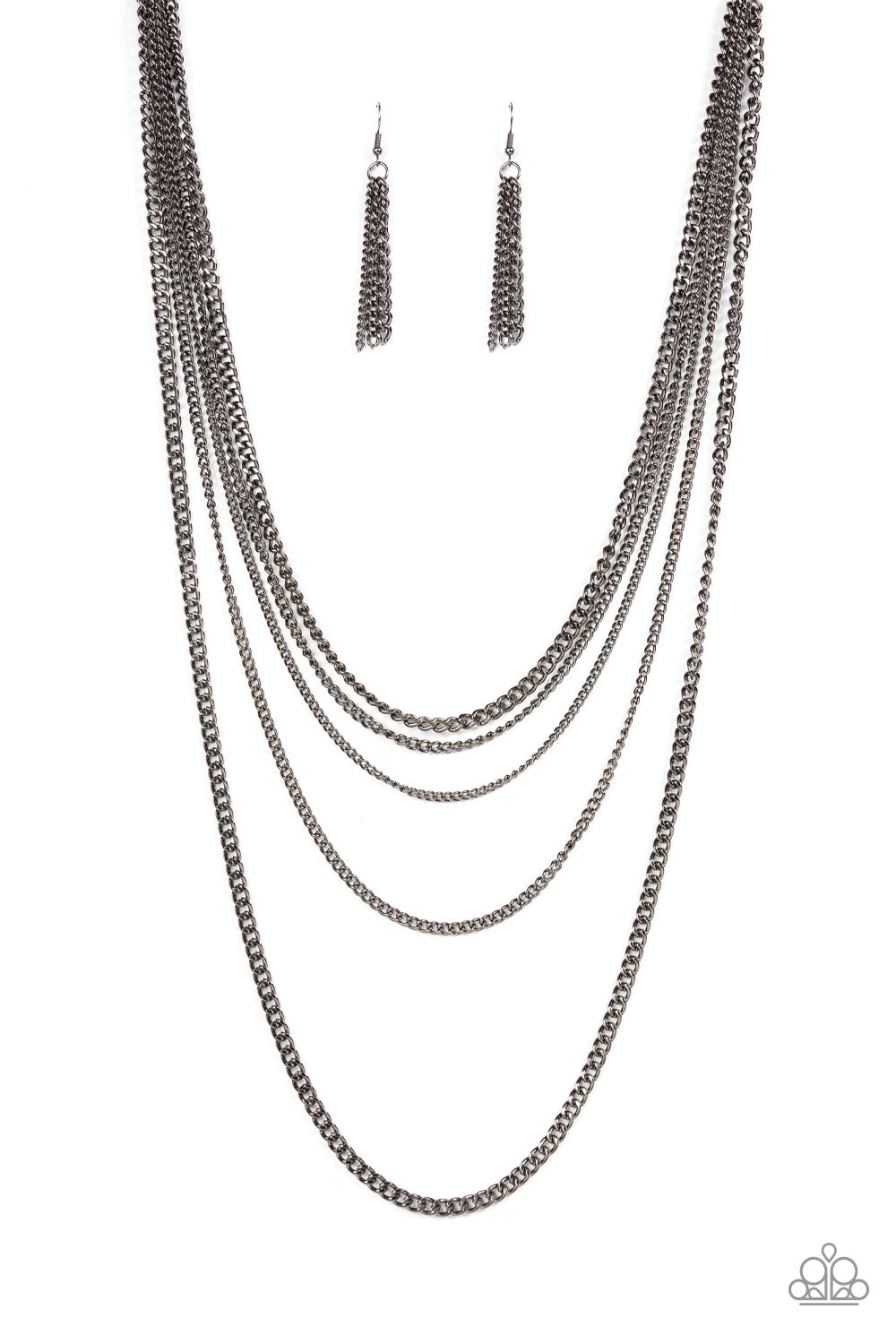 Top of the Food Chain - Gunmetal (Black) Necklace